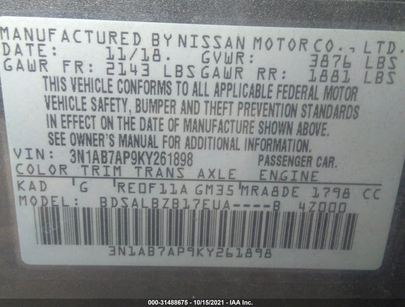3N1AB7AP9KY261898
