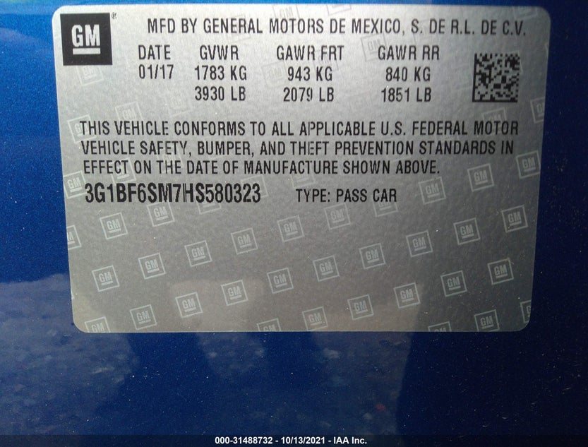 3G1BF6SM7HS580323