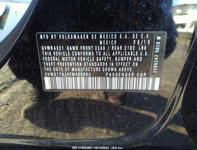 3VWD17AJ4FM406980
