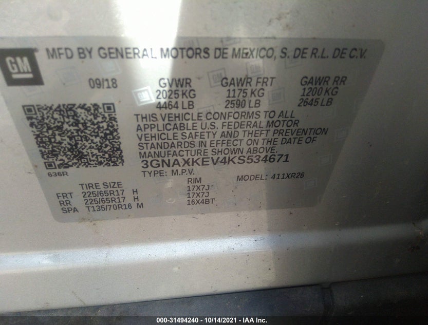3GNAXKEV4KS534671
