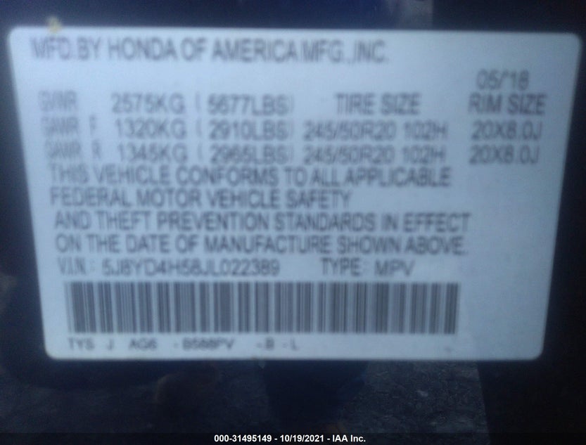 5J8YD4H58JL022389