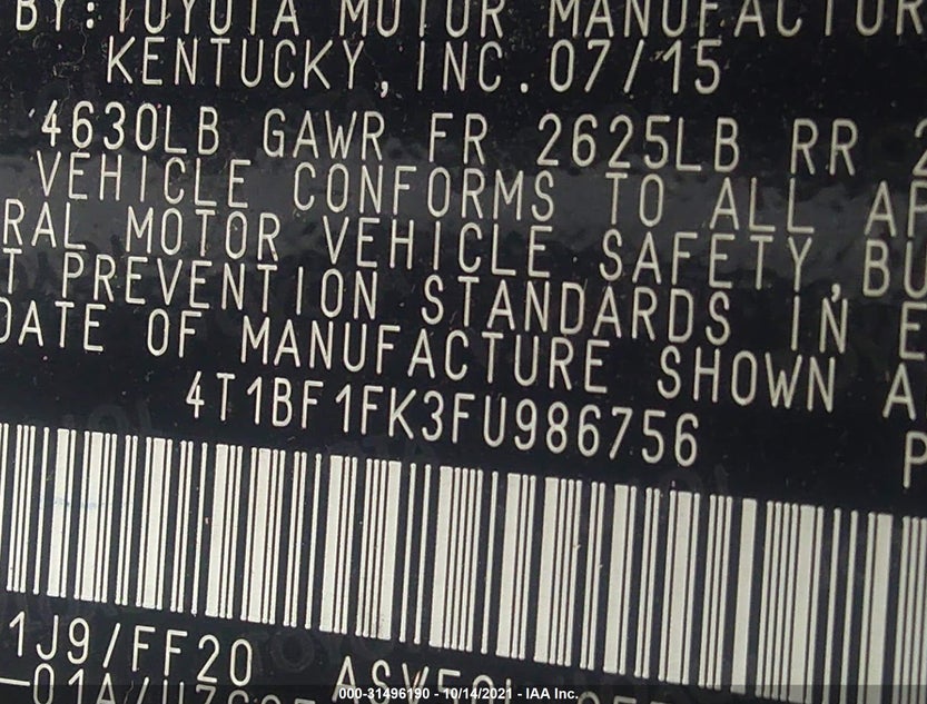 4T1BF1FK3FU986756