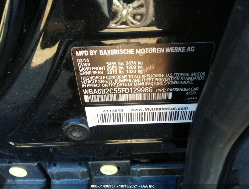 WBA6B2C55FD129986