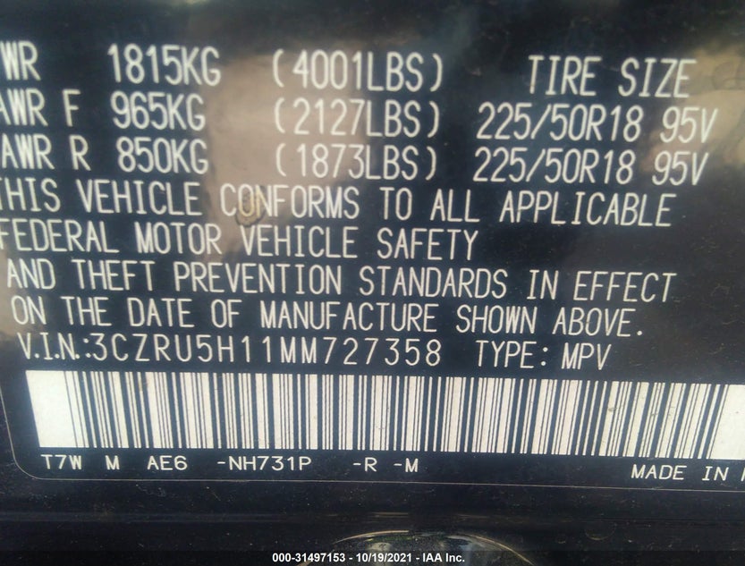 3CZRU5H11MM727358
