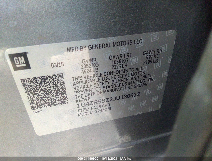 1G4ZR5SZ2JU136612