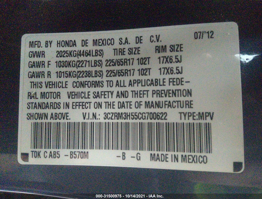 3CZRM3H55CG700622