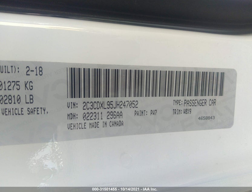 2C3CDXL95JH247052