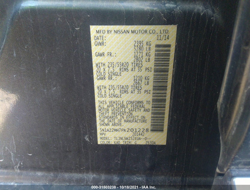5N1AZ2MH7FN201228