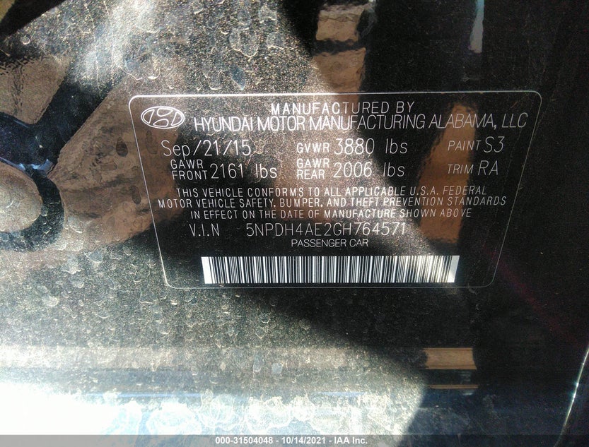 5NPDH4AE2GH764571