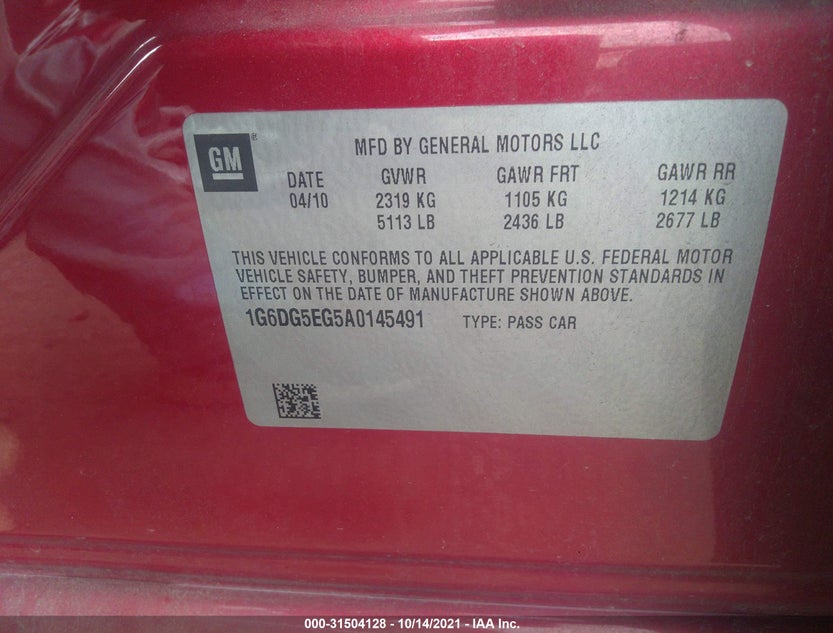1G6DG5EG5A0145491