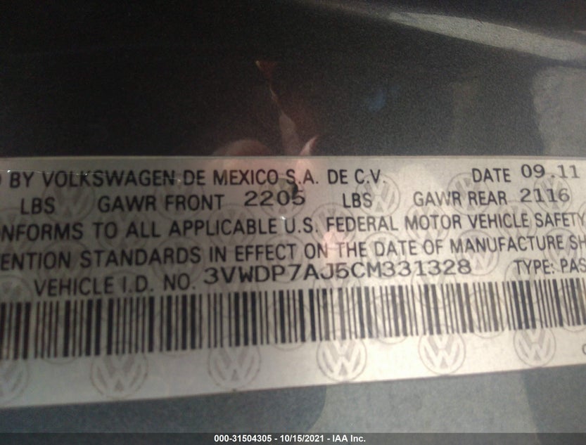 3VWDP7AJ5CM331328