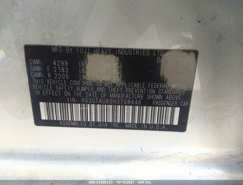 4S3GTAU60H3708446