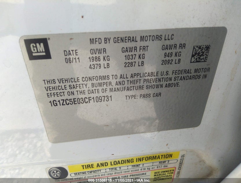 1G1ZC5E03CF109731