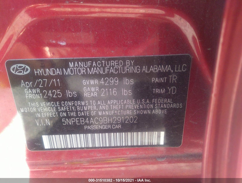 5NPEB4AC9BH291202
