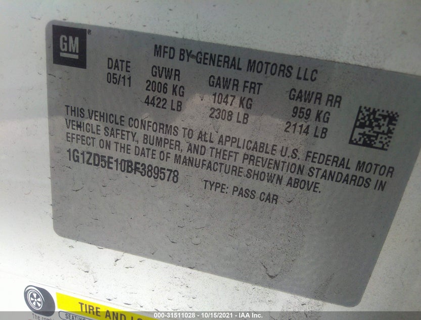 1G1ZD5E10BF389578