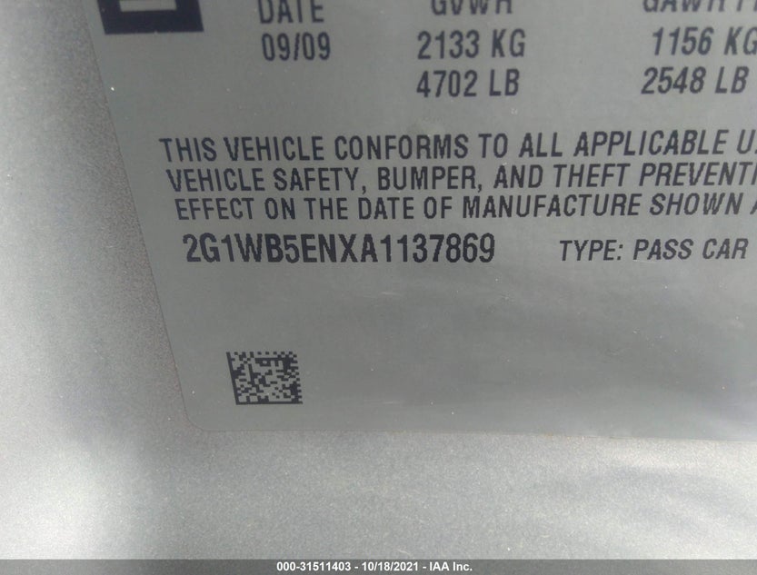 2G1WB5ENXA1137869