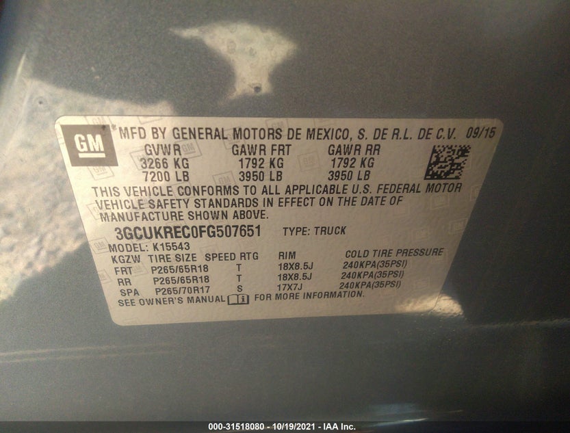 3GCUKREC0FG507651
