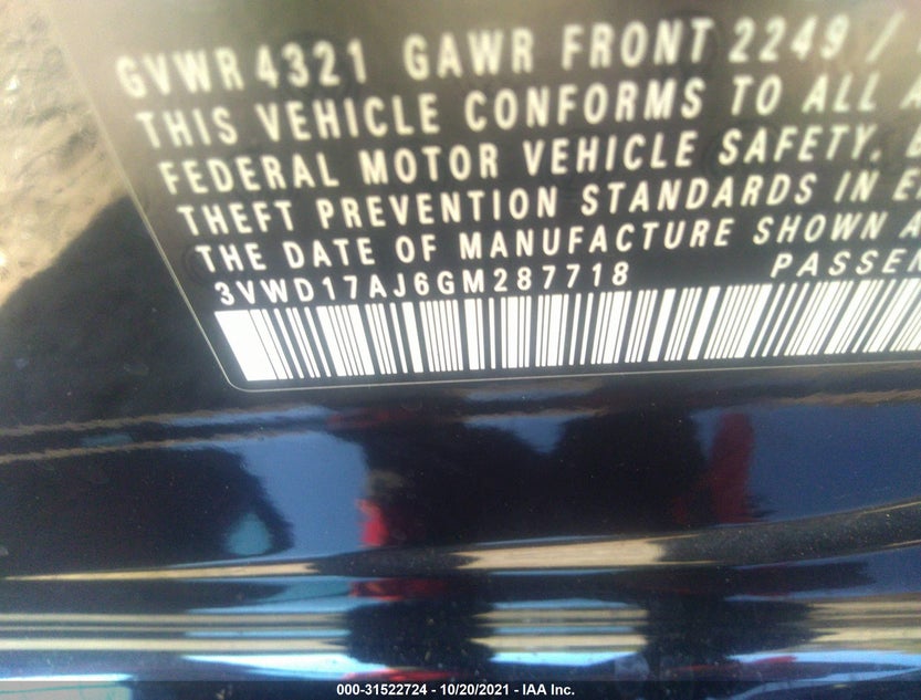 3VWD17AJ6GM287718