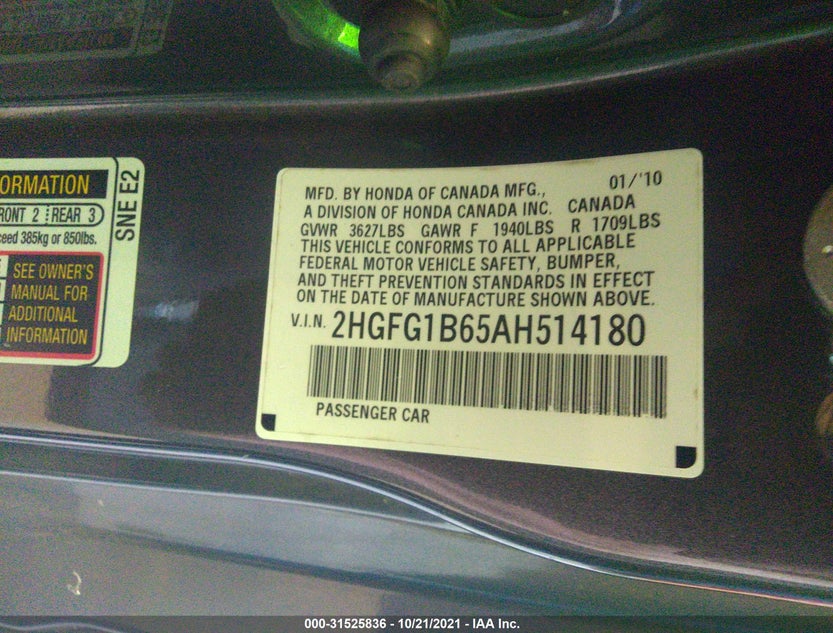 2HGFG1B65AH514180
