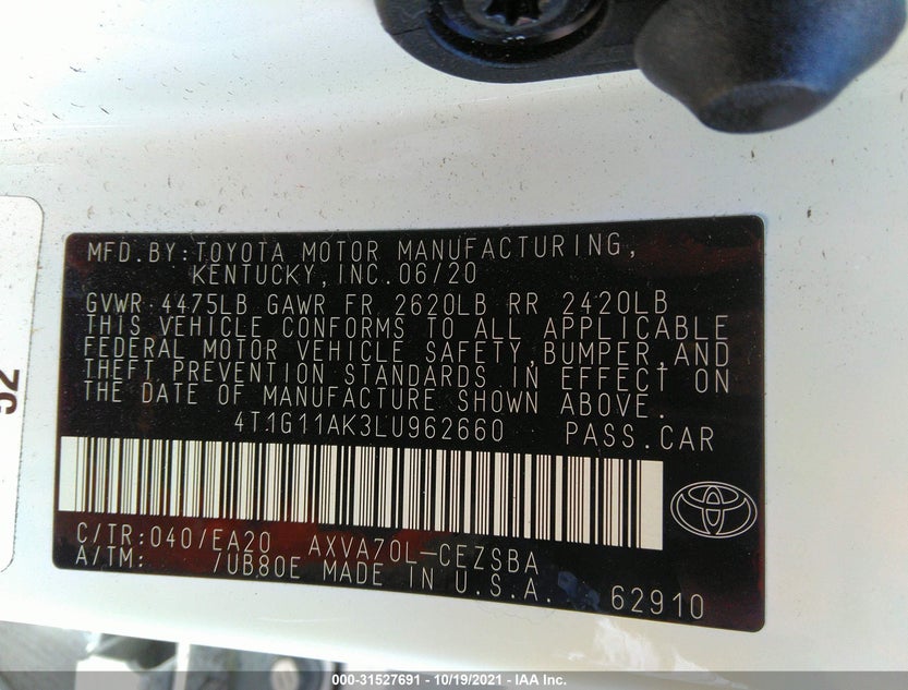 4T1G11AK3LU962660