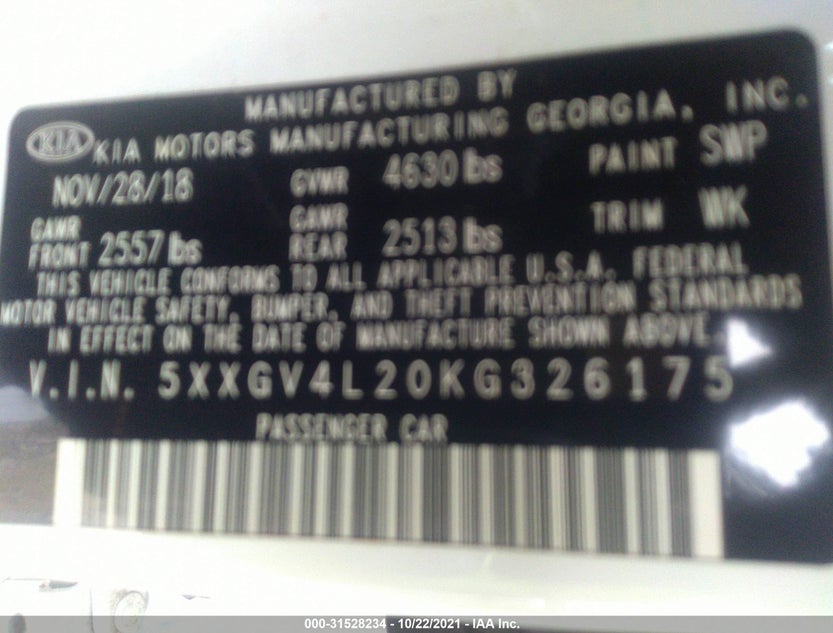 5XXGV4L20KG326175