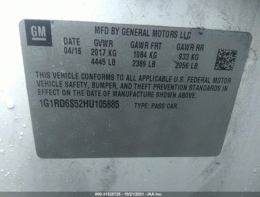 1G1RD6S52HU105885
