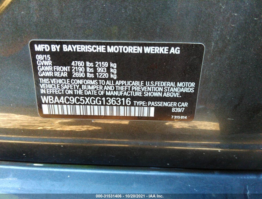 WBA4C9C5XGG136316