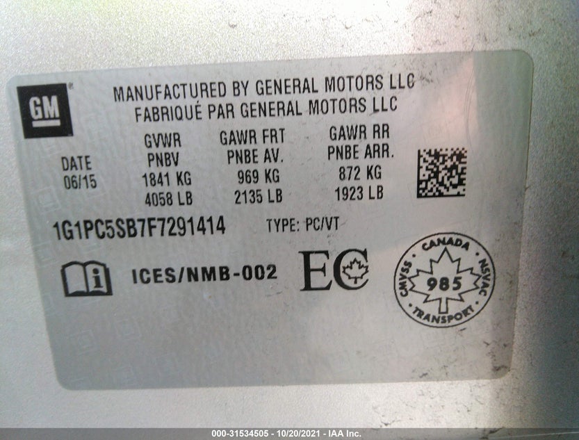 1G1PC5SB7F7291414