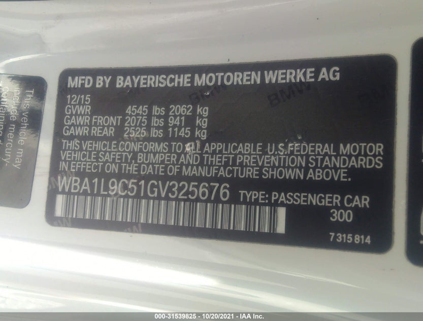 WBA1L9C51GV325676