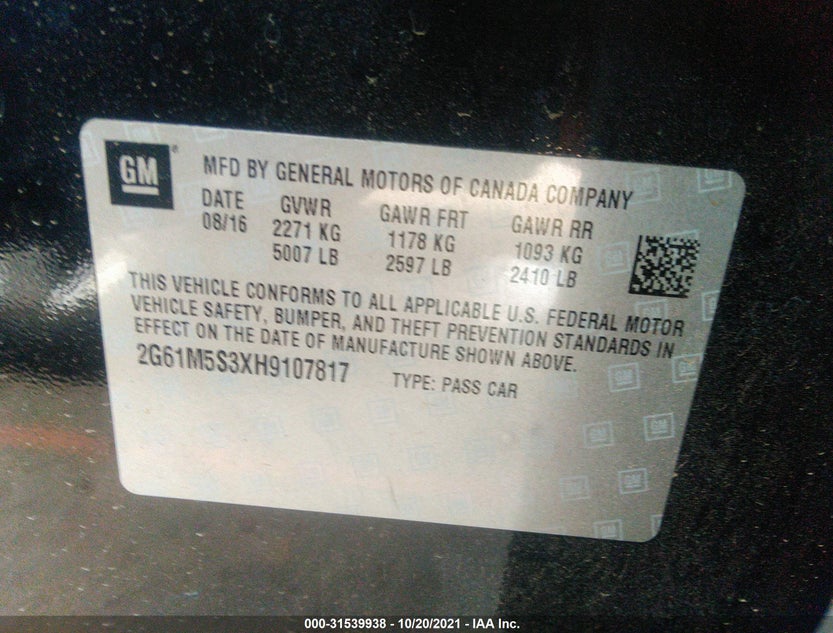 2G61M5S3XH9107817
