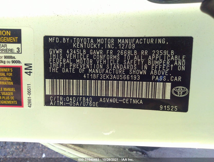 4T1BF3EK3AU566193