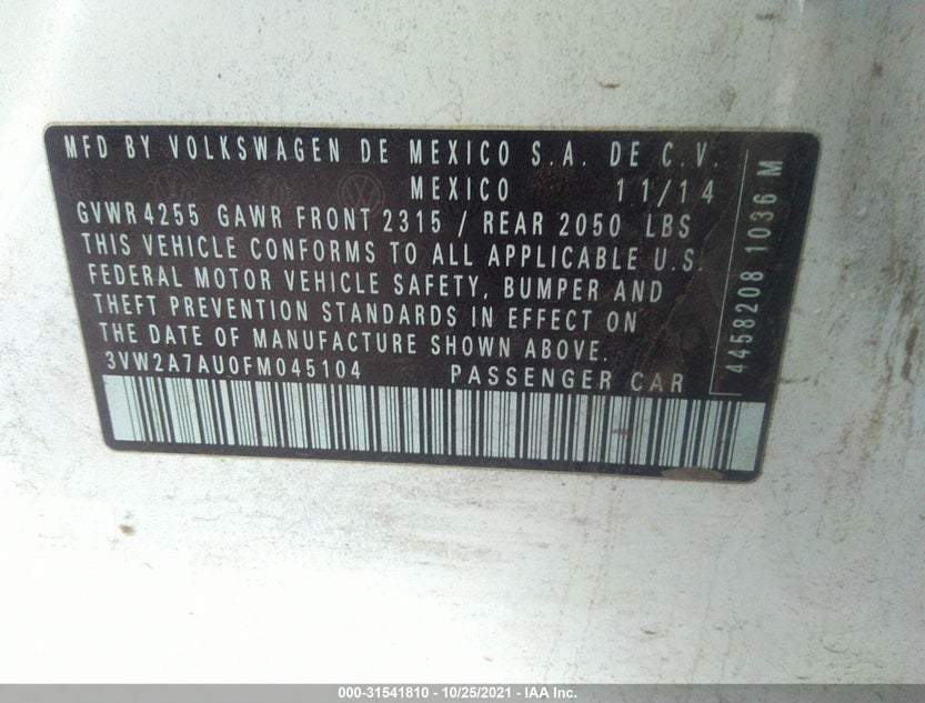 3VW2A7AU0FM045104