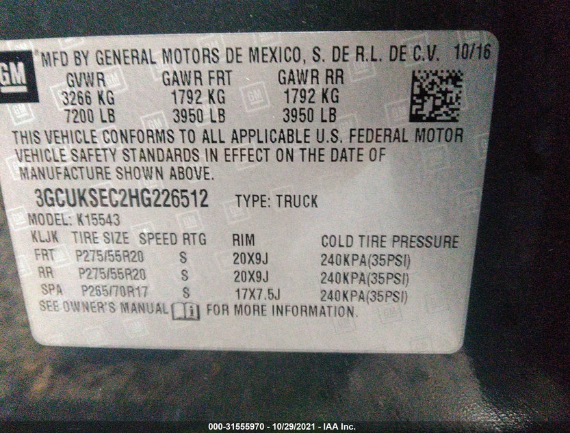 3GCUKSEC2HG226512