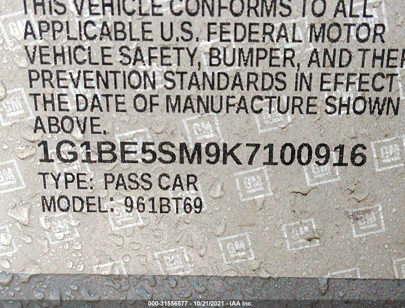 1G1BE5SM9K7100916