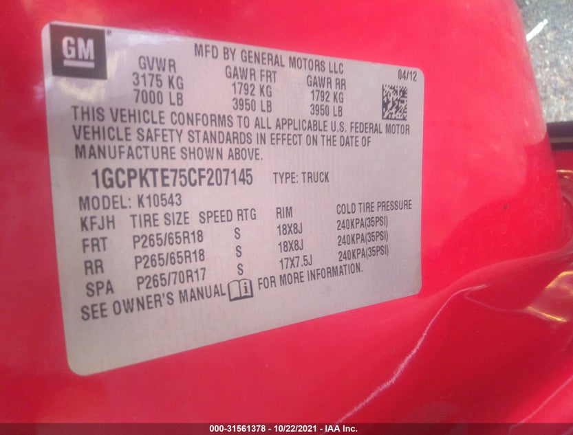 1GCPKTE75CF207145