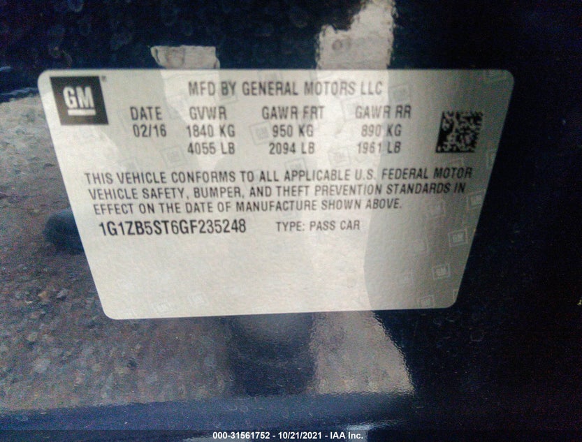 1G1ZB5ST6GF235248