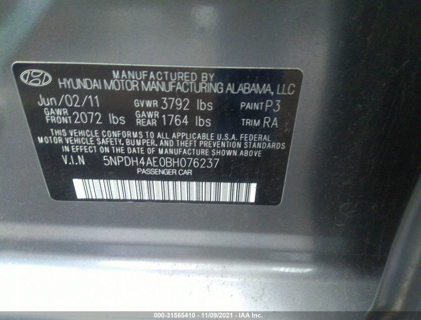 5NPDH4AE0BH076237