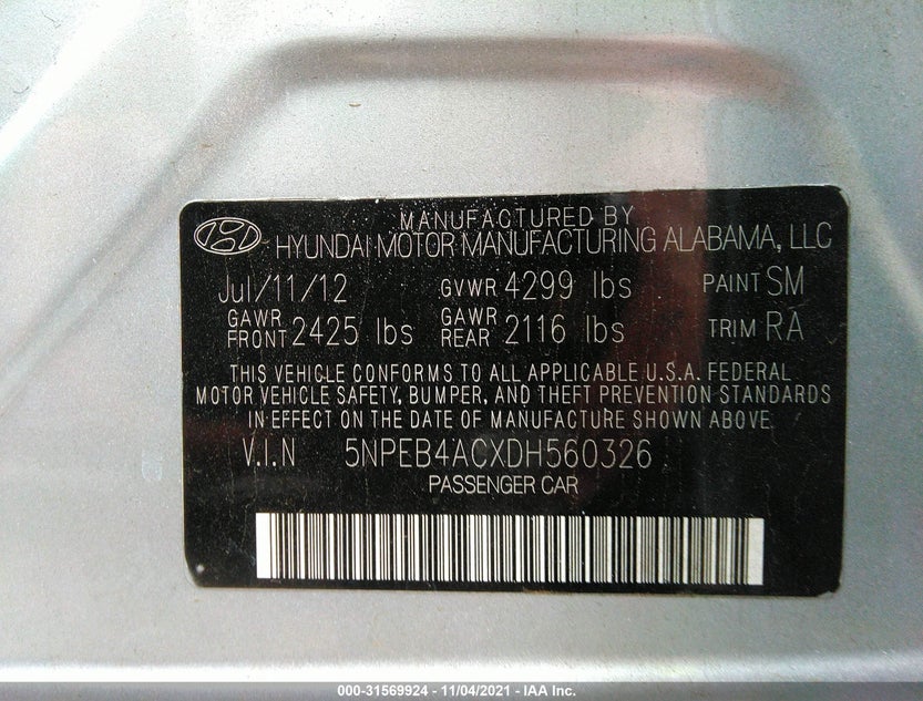 5NPEB4ACXDH560326