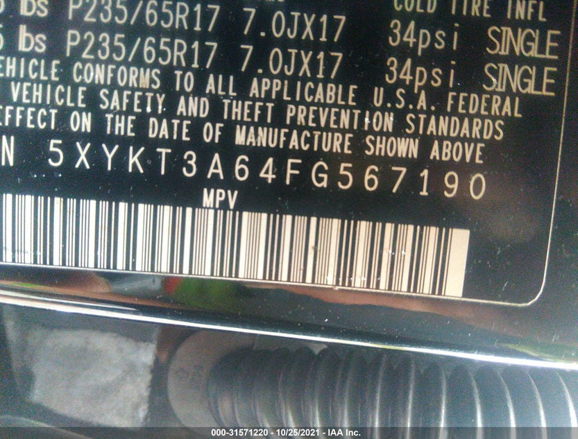 5XYKT3A64FG567190
