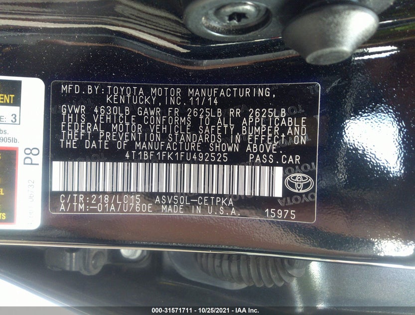 4T1BF1FK1FU492525