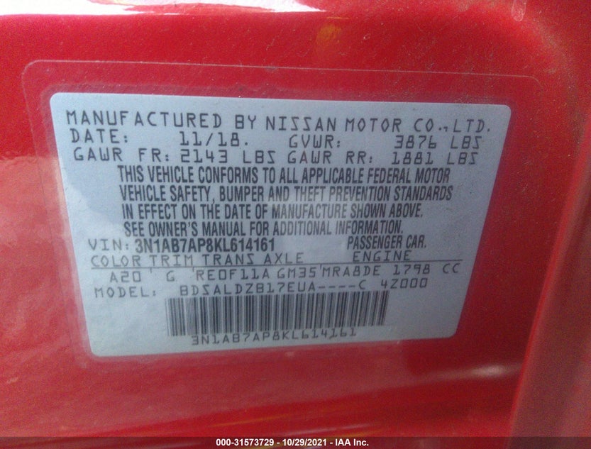 3N1AB7AP8KL614161