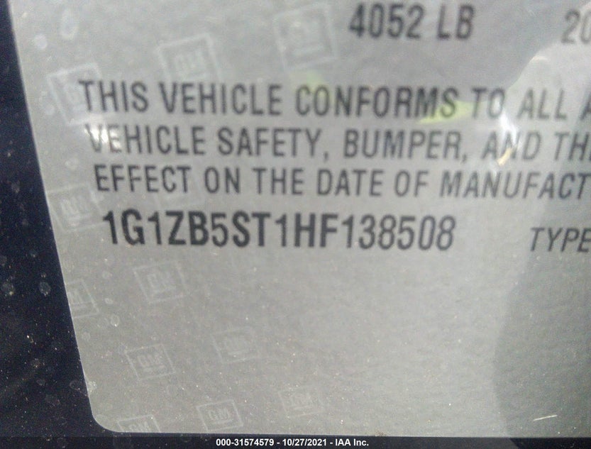 1G1ZB5ST1HF138508