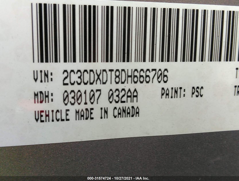 2C3CDXDT8DH666706