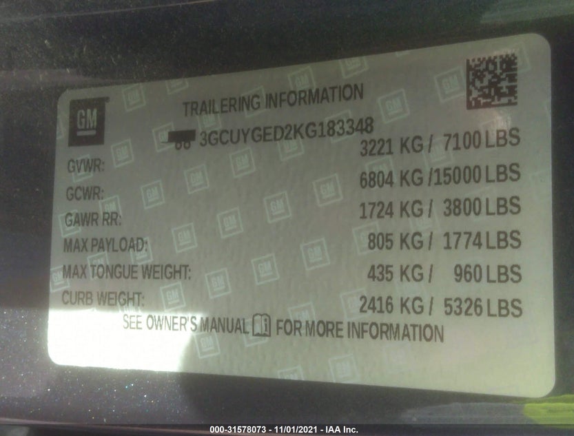 3GCUYGED2KG183348