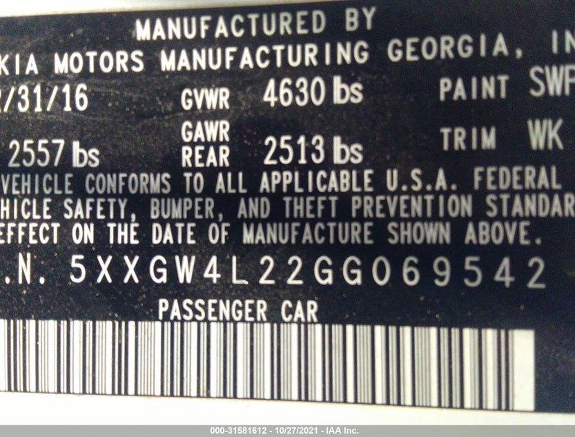 5XXGW4L22GG069542