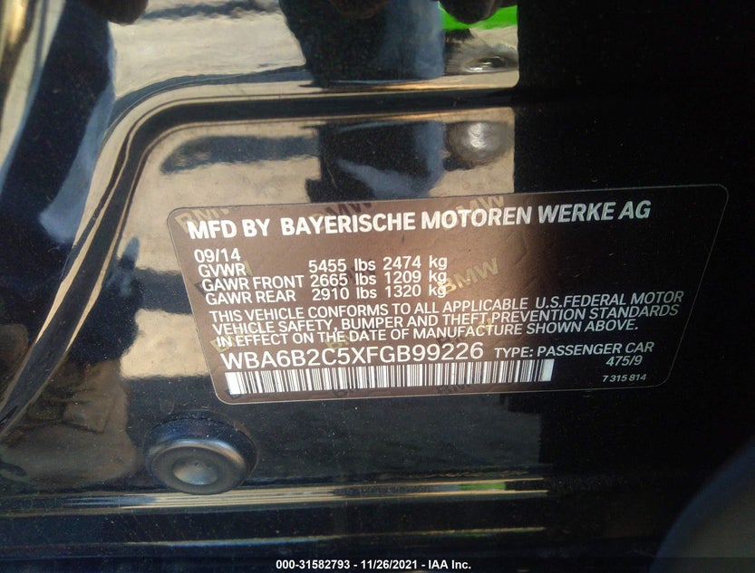 WBA6B2C5XFGB99226