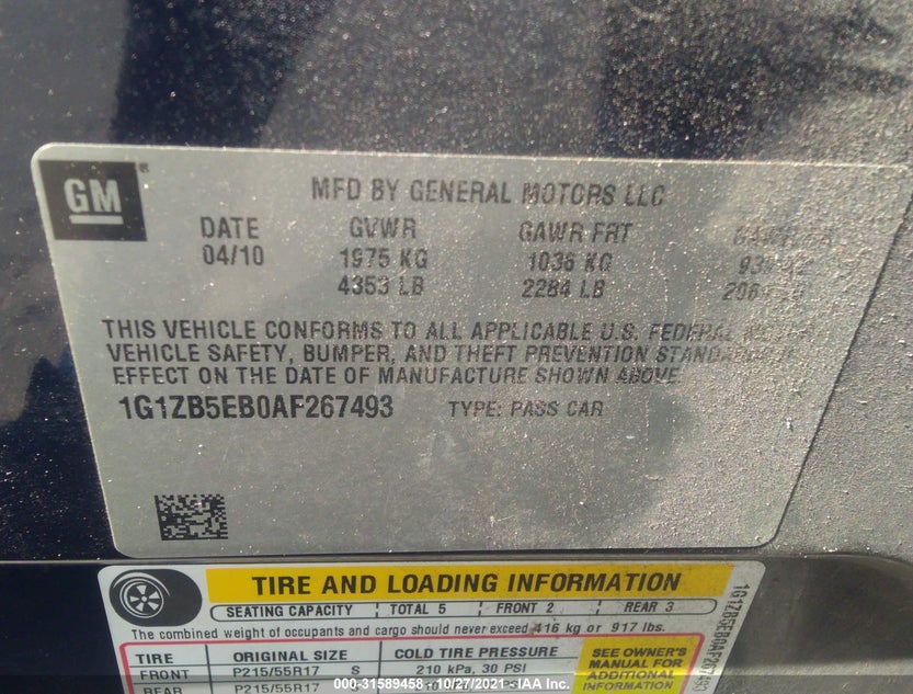 1G1ZB5EB0AF267493