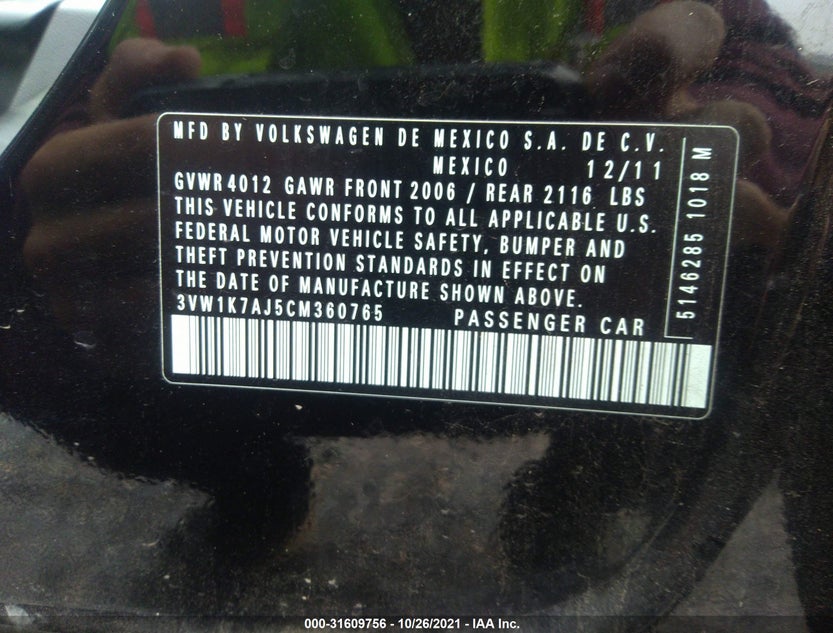 3VW1K7AJ5CM360765