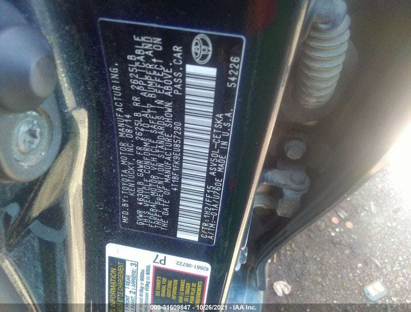4T1BF1FK9EU857290