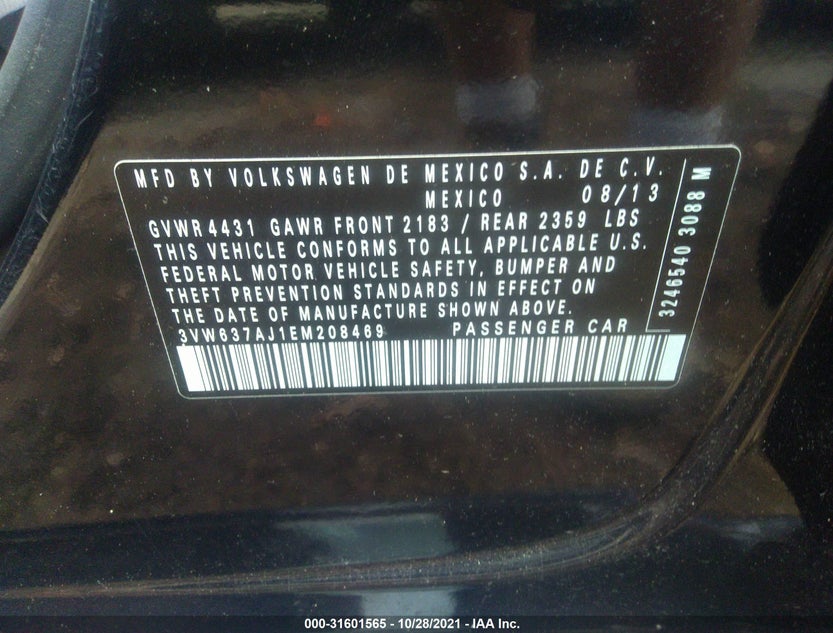 3VW637AJ1EM208469